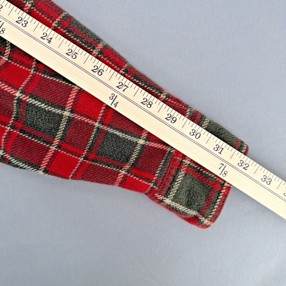 Abercrombie & Fitch Flannel Shirt Men's Medium Red Green Plaid Button Up - Picture 9 of 9